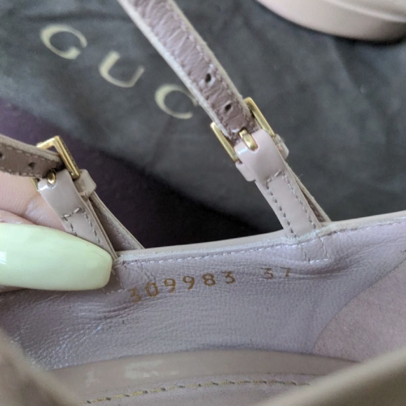 Gucci "Lisbeth" Vernice Crystal Strappy Heels - Picture 11 of 13